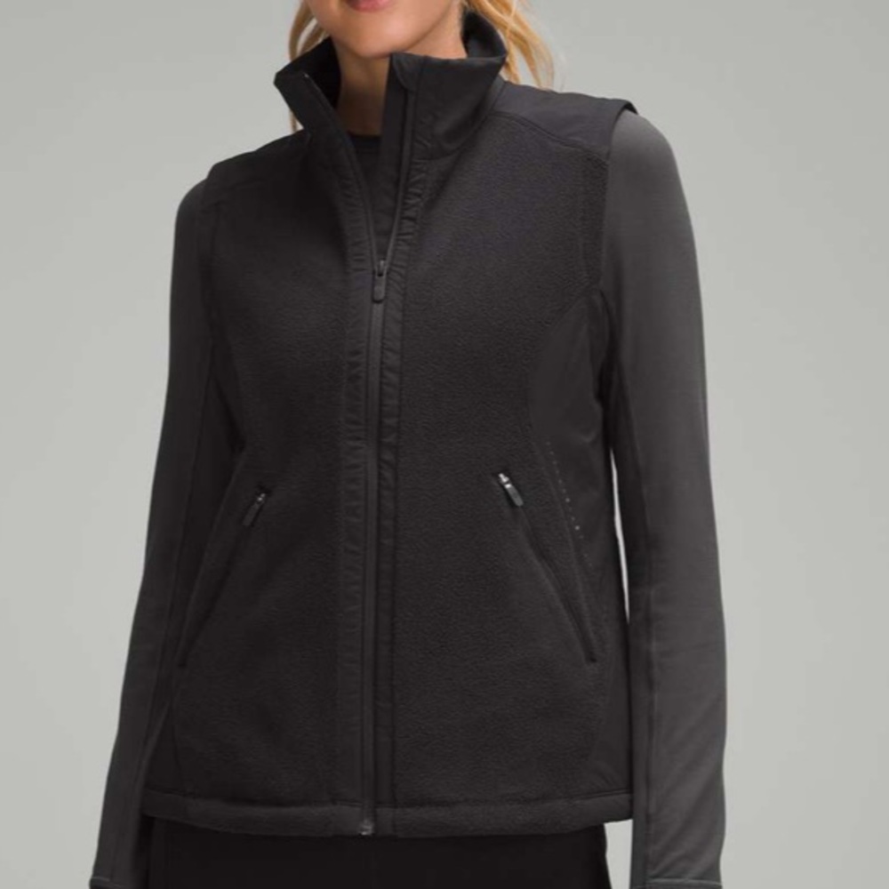 Lululemon Black Fleece-Lined Running Vest